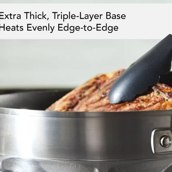 KitchenAid Stainless Steel 3-Ply Base 10.25 Non-Stick Grill Pan - Picture 3 of 9